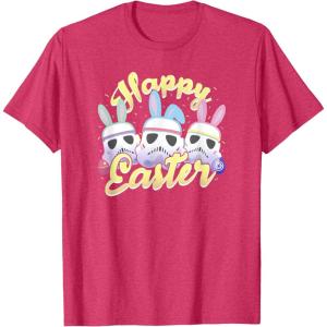 imageStar Wars Easter Stormtroopers Bunny Ears ampamp Eggs TShirtRed Heather
