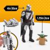 imageSTAR WARS Epic Hero Series The Mandalorians N1 Starfighter Ship 4Inch Scale Grogu ampamp Mandalorian Action Figures Toys for Boys ampamp Girls Ages 4