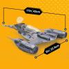 imageSTAR WARS Epic Hero Series The Mandalorians N1 Starfighter Ship 4Inch Scale Grogu ampamp Mandalorian Action Figures Toys for Boys ampamp Girls Ages 4