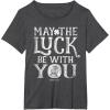 imageStar Wars R2D2 May The Luck Be With You St Patricks Day TShirtDark Heather Grey