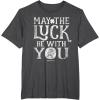 imageStar Wars R2D2 May The Luck Be With You St Patricks Day TShirtDark Heather Grey