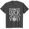 imageStar Wars R2D2 May The Luck Be With You St Patricks Day TShirtDark Heather Grey