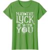 imageStar Wars R2D2 May The Luck Be With You St Patricks Day TShirtGrass Green
