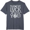 imageStar Wars R2D2 May The Luck Be With You St Patricks Day TShirtHeather Blue