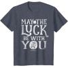 imageStar Wars R2D2 May The Luck Be With You St Patricks Day TShirtHeather Blue