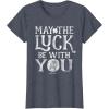 imageStar Wars R2D2 May The Luck Be With You St Patricks Day TShirtHeather Blue