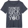imageStar Wars R2D2 May The Luck Be With You St Patricks Day TShirtHeather Blue