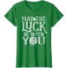 imageStar Wars R2D2 May The Luck Be With You St Patricks Day TShirtKelly Green