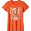 imageStar Wars R2D2 May The Luck Be With You St Patricks Day TShirtOrange