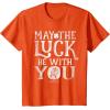 imageStar Wars R2D2 May The Luck Be With You St Patricks Day TShirtOrange