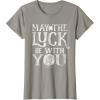 imageStar Wars R2D2 May The Luck Be With You St Patricks Day TShirtSlate Grey