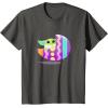 imageStar Wars The Mandalorian Grogu in Cute Pastel Easter Egg TShirtAsphalt Grey