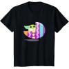 imageStar Wars The Mandalorian Grogu in Cute Pastel Easter Egg TShirtBlack
