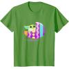 imageStar Wars The Mandalorian Grogu in Cute Pastel Easter Egg TShirtGrass Green