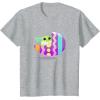 imageStar Wars The Mandalorian Grogu in Cute Pastel Easter Egg TShirtHeather Grey