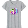 imageStar Wars The Mandalorian Grogu in Cute Pastel Easter Egg TShirtHeather Grey
