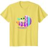 imageStar Wars The Mandalorian Grogu in Cute Pastel Easter Egg TShirtLemon Yellow