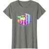 imageStar Wars The Mandalorian Grogu in Cute Pastel Easter Egg TShirtOlive Heather