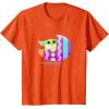 imageStar Wars The Mandalorian Grogu in Cute Pastel Easter Egg TShirtOrange