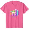imageStar Wars The Mandalorian Grogu in Cute Pastel Easter Egg TShirtPink Heather