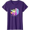 imageStar Wars The Mandalorian Grogu in Cute Pastel Easter Egg TShirtPurple
