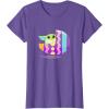 imageStar Wars The Mandalorian Grogu in Cute Pastel Easter Egg TShirtPurple Heather