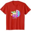 imageStar Wars The Mandalorian Grogu in Cute Pastel Easter Egg TShirtRed
