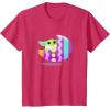 imageStar Wars The Mandalorian Grogu in Cute Pastel Easter Egg TShirtRed Heather