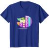 imageStar Wars The Mandalorian Grogu in Cute Pastel Easter Egg TShirtRoyal Blue
