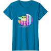imageStar Wars The Mandalorian Grogu in Cute Pastel Easter Egg TShirtSapphire Blue