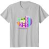 imageStar Wars The Mandalorian Grogu in Cute Pastel Easter Egg TShirtSilver Grey