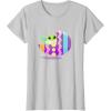 imageStar Wars The Mandalorian Grogu in Cute Pastel Easter Egg TShirtSilver Grey