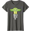 imageStar Wars Yoda Pinch Me You Will Not St Patricks Day TShirtAsphalt Grey
