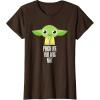 imageStar Wars Yoda Pinch Me You Will Not St Patricks Day TShirtBrown
