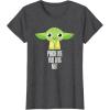 imageStar Wars Yoda Pinch Me You Will Not St Patricks Day TShirtDark Heather Grey