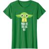 imageStar Wars Yoda Pinch Me You Will Not St Patricks Day TShirtKelly Green
