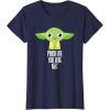 imageStar Wars Yoda Pinch Me You Will Not St Patricks Day TShirtNavy Blue