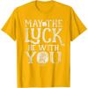 imageStar Wars R2D2 May The Luck Be With You St Patricks Day TShirtGolden Yellow
