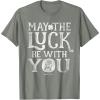 imageStar Wars R2D2 May The Luck Be With You St Patricks Day TShirtOlive Heather