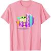 imageStar Wars The Mandalorian Grogu in Cute Pastel Easter Egg TShirtPink