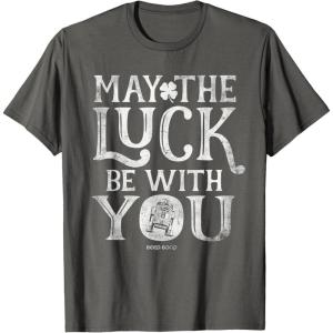 imageStar Wars R2D2 May The Luck Be With You St Patricks Day TShirtAsphalt Grey
