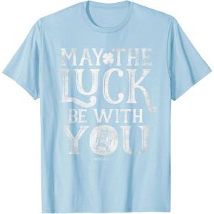 imageStar Wars R2D2 May The Luck Be With You St Patricks Day TShirtBaby Blue