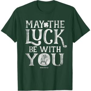 imageStar Wars R2D2 May The Luck Be With You St Patricks Day TShirtDark Green