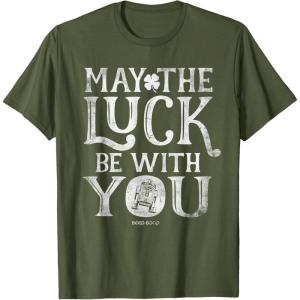 imageStar Wars R2D2 May The Luck Be With You St Patricks Day TShirtOlive Green