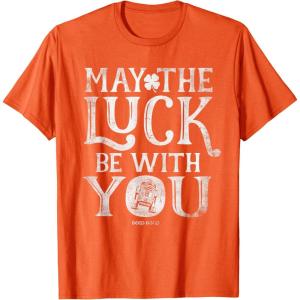 imageStar Wars R2D2 May The Luck Be With You St Patricks Day TShirtOrange