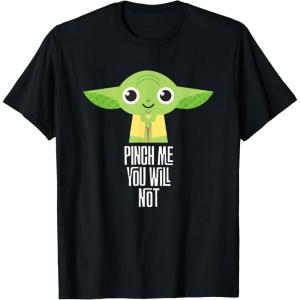 imageStar Wars Yoda Pinch Me You Will Not St Patricks Day TShirtBlack