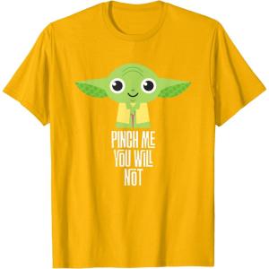 imageStar Wars Yoda Pinch Me You Will Not St Patricks Day TShirtGolden Yellow