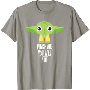 imageStar Wars Yoda Pinch Me You Will Not St Patricks Day TShirtSlate Grey
