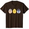 imageStar Wars R2D2 C3PO BB8 Cute Easter Egg Droids TShirtBrown