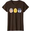 imageStar Wars R2D2 C3PO BB8 Cute Easter Egg Droids TShirtBrown